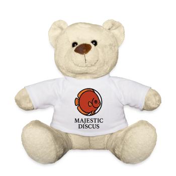Majestätischer kreisförmiger Diskusfisch-Logo - Teddy - Weiß - Vorne