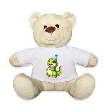 Petit Crocodile de Fête - Nounours - blanc - Devant