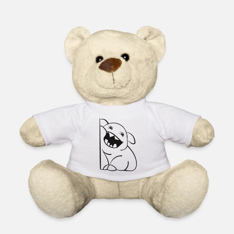 Cute little monster - Teddy Bear - white