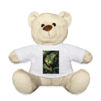Snake Eye with Leaf Pattern - Teddy Bear - white - Front