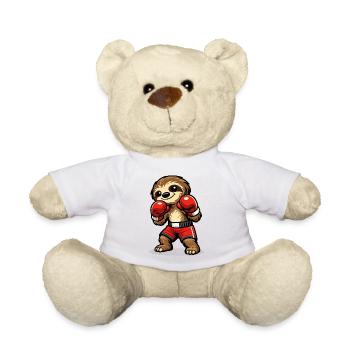 Boxendes Faultier kämpfer - Teddy - Weiß - Vorne