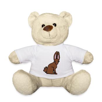 brown bunny - Teddy Bear - white - Front