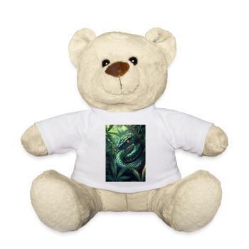 Grüne Dschungelschlange - Teddy - Weiß - Vorne