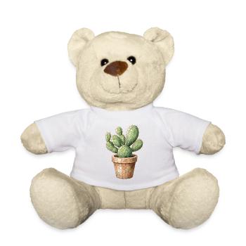 Kaktus Mosaik - Wüsten-Kunst für Pflanzenfans - Teddy - Weiß - Vorne