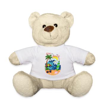 Sea Mood – Retro-Sommerstrand-Vibe - Teddy - Weiß - Vorne