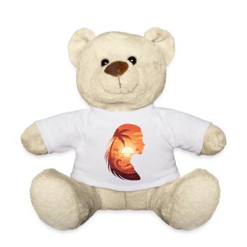 Sonnenuntergang Silhouettenprofil - Teddy - Weiß - Vorne