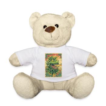 Grüner Drachendrache Cannabis Poster - Teddy - Weiß - Vorne