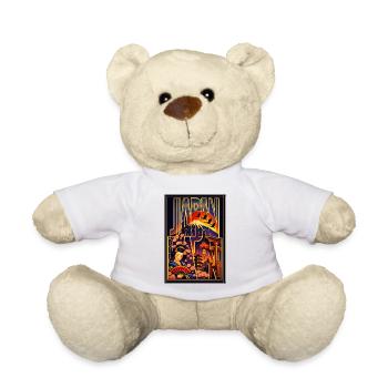 Japan Art Illustration – Mount Fuji, Torii, Sakura - Teddy Bear - white - Front