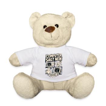 Computer sagt nein Comic Design - Teddy - Weiß - Vorne
