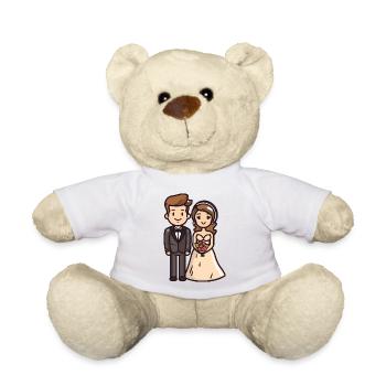 Couple marié marié - Nounours - blanc - Devant