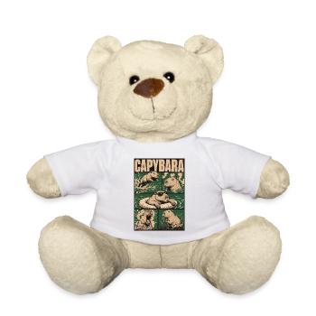 Comic Capybara Action Style - Teddy - Weiß - Vorne