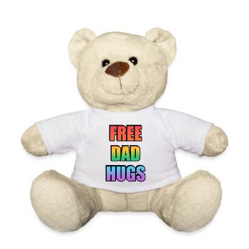 Papa libre fait des câlins arc-en-ciel pour la fierté LGBT - Nounours - blanc - Devant