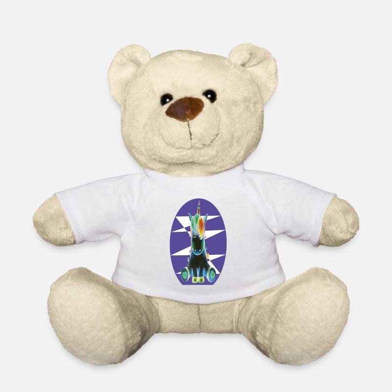 Regenbogen-Einhorn - Teddy - Weiß