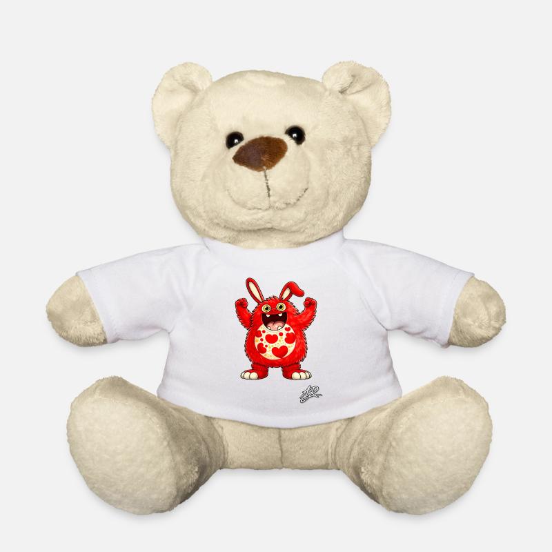Das überquellende Herz - Teddy - Weiß