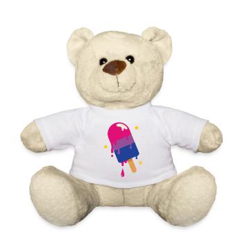 Mois de la fierté LGBTQ - Bisexuel - Nounours - blanc - Devant