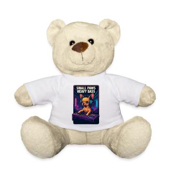 DJ Chihuahua: Small Paws, Heavy Bass Design - Teddy - Weiß - Vorne