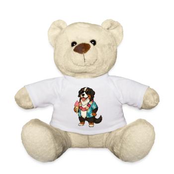 Hawaiianischer Hund mit Eis - Teddy Bear - white - Front