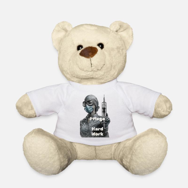 Pflegeheldin Harte Arbeit - Teddy - Weiß