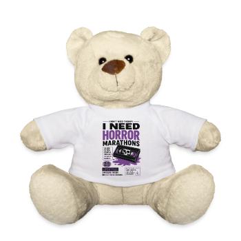 Horror Movies Real Terror Humor - Teddy Bear - white - Front