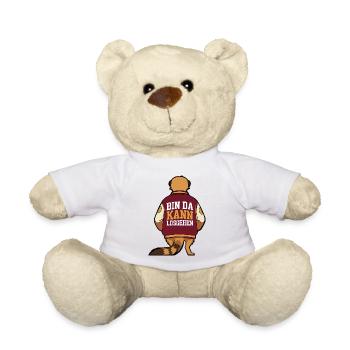 Erdmännchen Bin da kann losgehen Spruch - Teddy - Weiß - Vorne