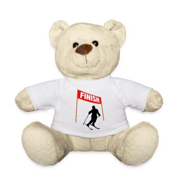 Ski Finish Line - Teddy Bear - white - Front