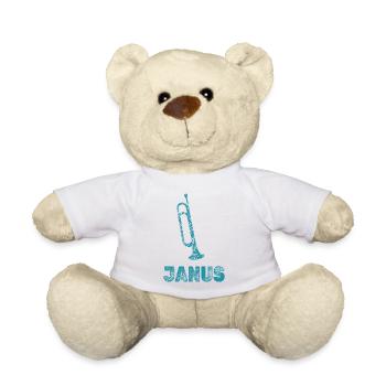 Janus Trumpet – Art de rue vintage - Nounours - blanc - Devant