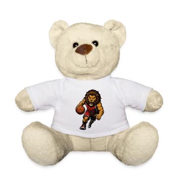 Lion Basketball Mascot - Teddy Bear - white - Front