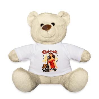 Pin-Up Girl im Retro Rockabilly Style - Teddy - Weiß - Vorne
