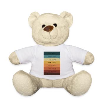 Affirmations arc-en-ciel - Nounours - blanc - Devant