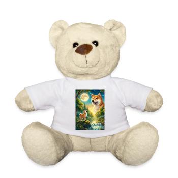 Hurler à la Lune Chien Mème Shiba Inu - Nounours - blanc - Devant