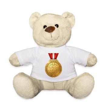 Ruhestand mit Auszeichnung – Goldmedaille Design - Teddy - Weiß - Vorne