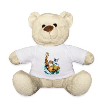 Neptun mit Fischbrötchen - Teddy - Weiß - Vorne