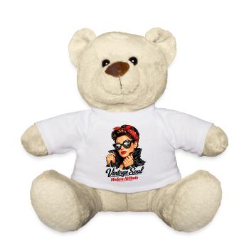 Vintage Soul Modern Attitude – Cooles Pin-Up - Teddy - Weiß - Vorne