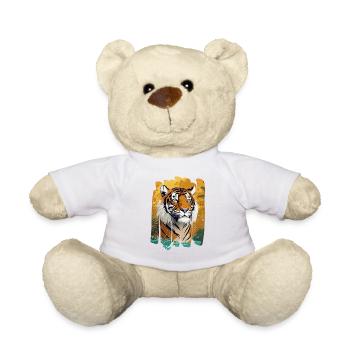 Tirage de Tigre de la Jungle - Nounours - blanc - Devant