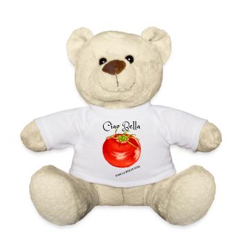 Tomato Watercolor Burst - Teddy Bear - white - Front