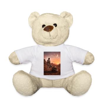 Astronaute et Crâne sur la planète rouge - Nounours - blanc - Devant