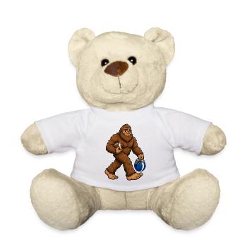 Fußball Bigfoot Sasquatch Lustiger Bigfoot Fußball - Teddy - Weiß - Vorne