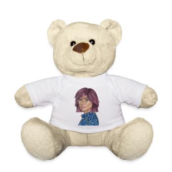 Pop Fashion Violett Porträt - Teddy - Weiß - Vorne