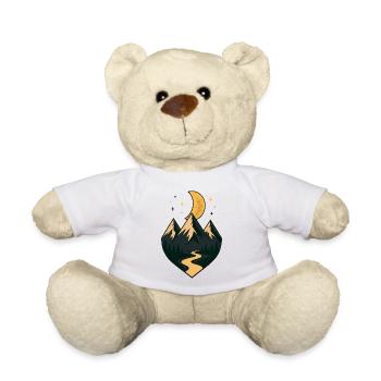 Under the moon and peaks - Teddy Bear - white - Front