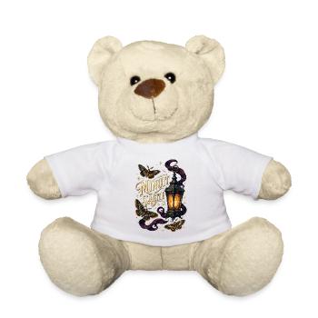 Minuit s'agite: lanterne et papillons - Nounours - blanc - Devant