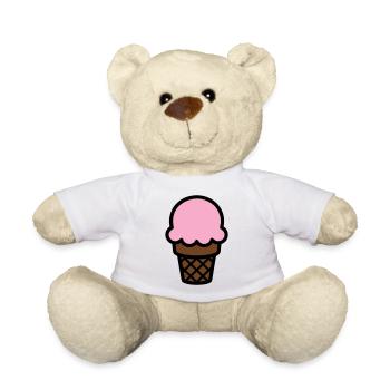 Eiscreme Waffel Icon - Teddy - Weiß - Vorne