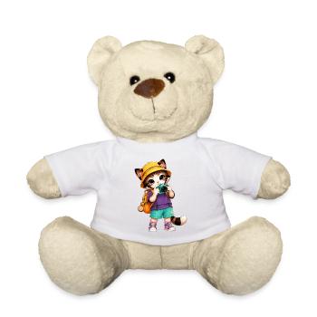 Kitten Explorer Camera Orange - Teddy Bear - white - Front