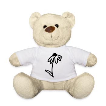 Blume One Line Art - Teddy - Weiß - Vorne