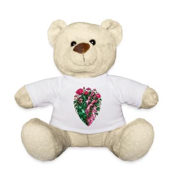 Crystal Heart Nature - Teddy Bear - white - Front
