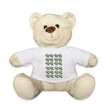 Olive Branches Pattern - Teddy Bear - white - Front