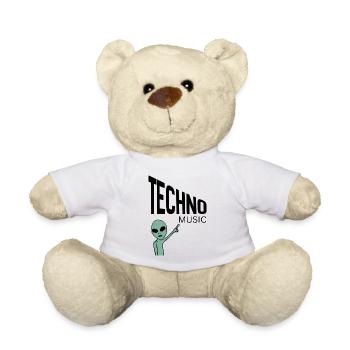 Green Alien Pointer - Teddy Bear - white - Front