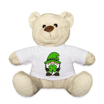 Nain Veinard Coloré avec Trèfle - Nounours - blanc - Devant