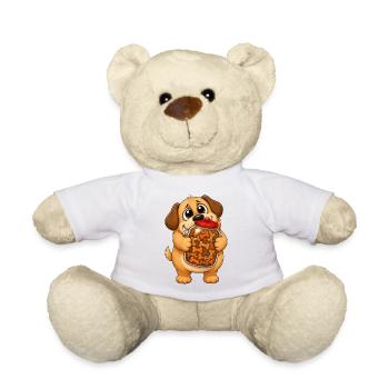 Drooling Dog Treat Jar Obsession - Teddy Bear - white - Front