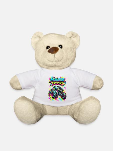Monster Trucks Graffiti Neon - Teddy - Weiß