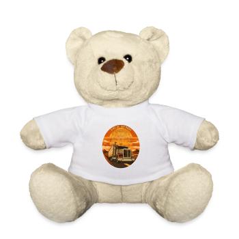 King Of The Road Lion Trucker Emblem - Teddy - Weiß - Vorne